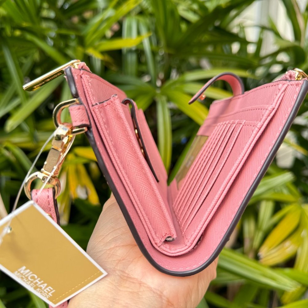 Michael Kors Jet Set Front Pocket Tote Bag + Wallet Set Primrose - Picture 14 of 15